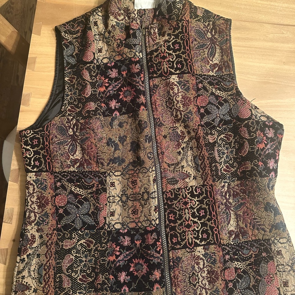 Beautiful vintage patchwork woven vest